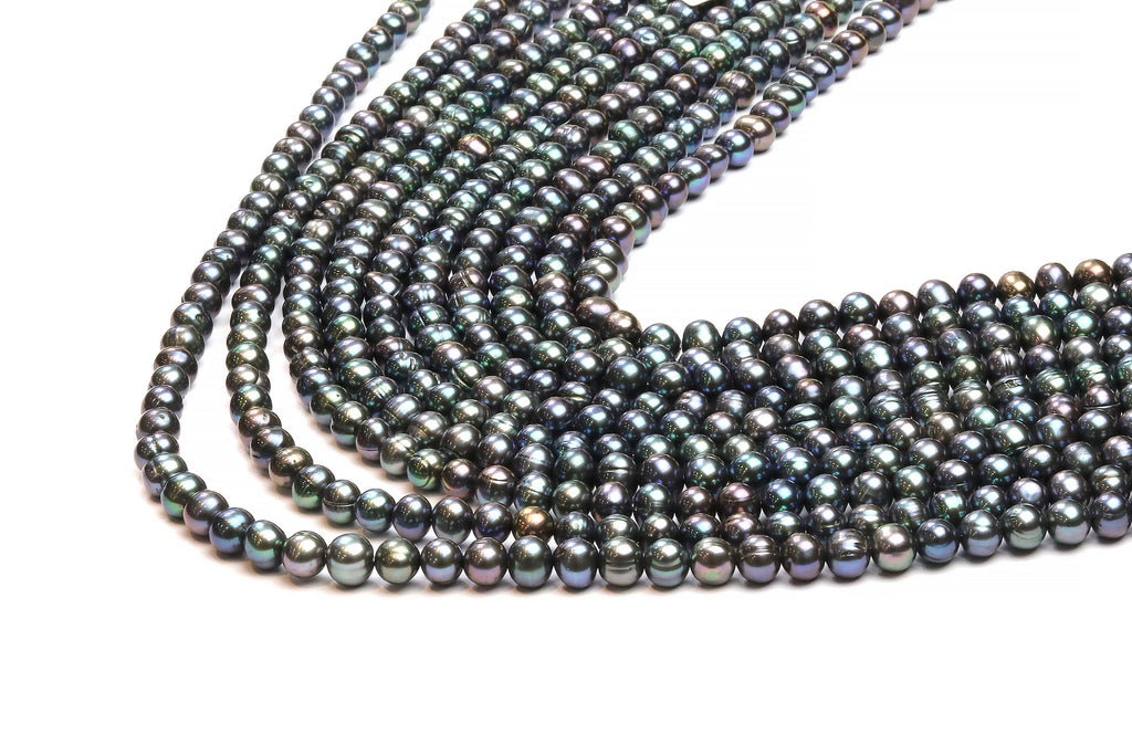 Black Pearl Beads Natural Gemstone Freshwater A Grade Jewelry Making Bulk Sale