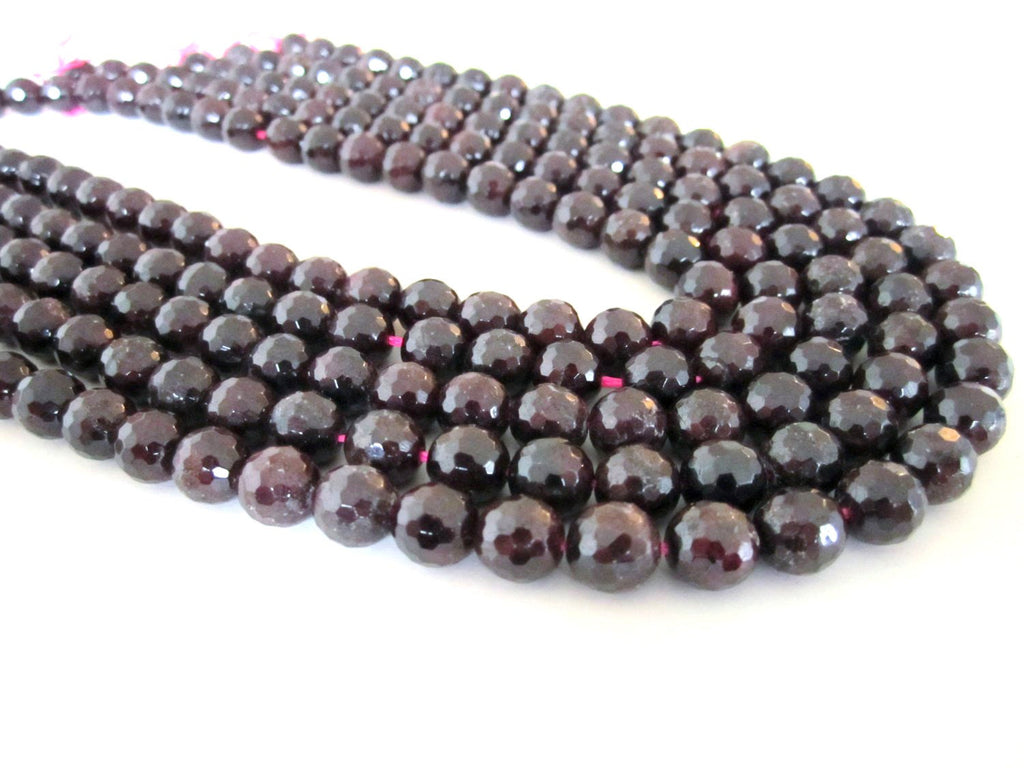 12mm Natural Round Red Garnet Beads Gemstone January Birthstone Jewelry Making