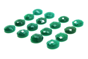 4mm Round Green Onyx Gemstone Faceted Cabochon Crystal Jewelry Making Supplies