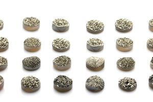 8mm Natural Crystal Druzy Gemstone Agate Quartz Cabochon Jewelry Making Silver