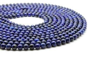 Round Natural AA Lapis Lazuli Loose Smooth Spacer Gemstone Beads Jewelry Making