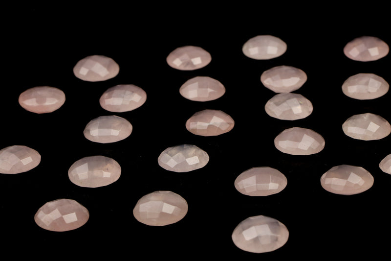 Rose Quartz Cabochon Loose 16mm Faceted Round Gemstone Wholesale Jewelry Supply