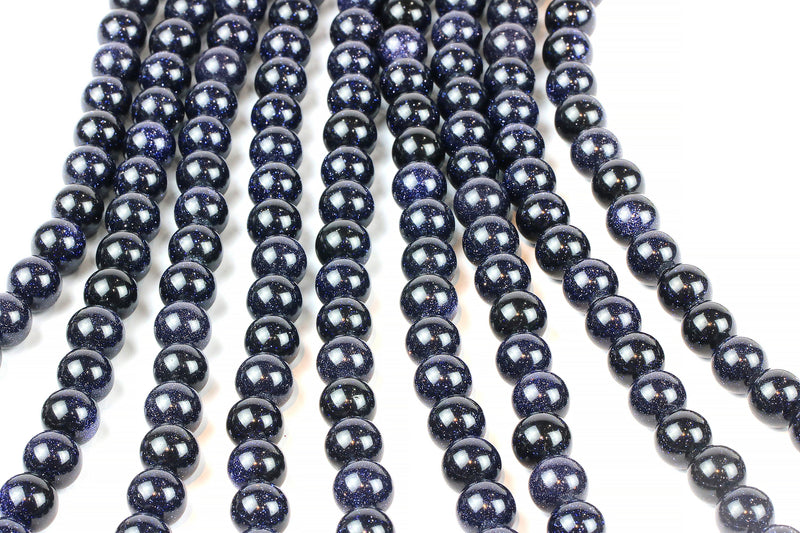 Smooth Round Dark Goldstone Loose Beads Jewelry Making Wholesale 16