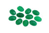 Green Oval AA Chalcedony Gemstone Loose Faceted Cabochon Jewelry Making Supply