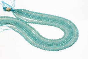Natural 16" Amazonite Stone Beads Strand Round Faceted Gemstone Jewelry Making