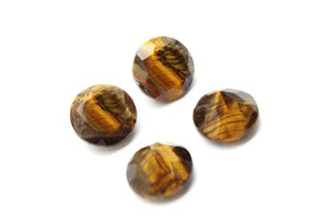 Tiger Eye Calibrated Gemstone Faceted Natural 16mm Loose Wholesale DIY Jewelry