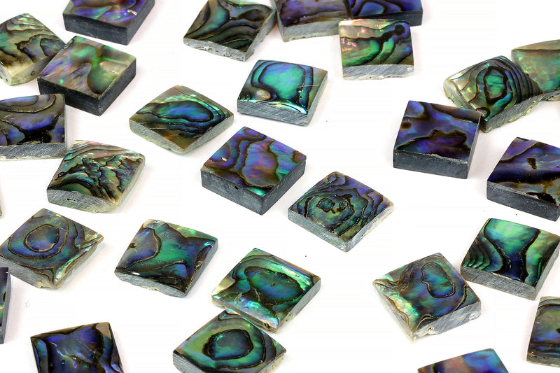 Square Abalone Gemstone 12x12mm Smooth Cabochon DIY Jewelry Supply AA Quality