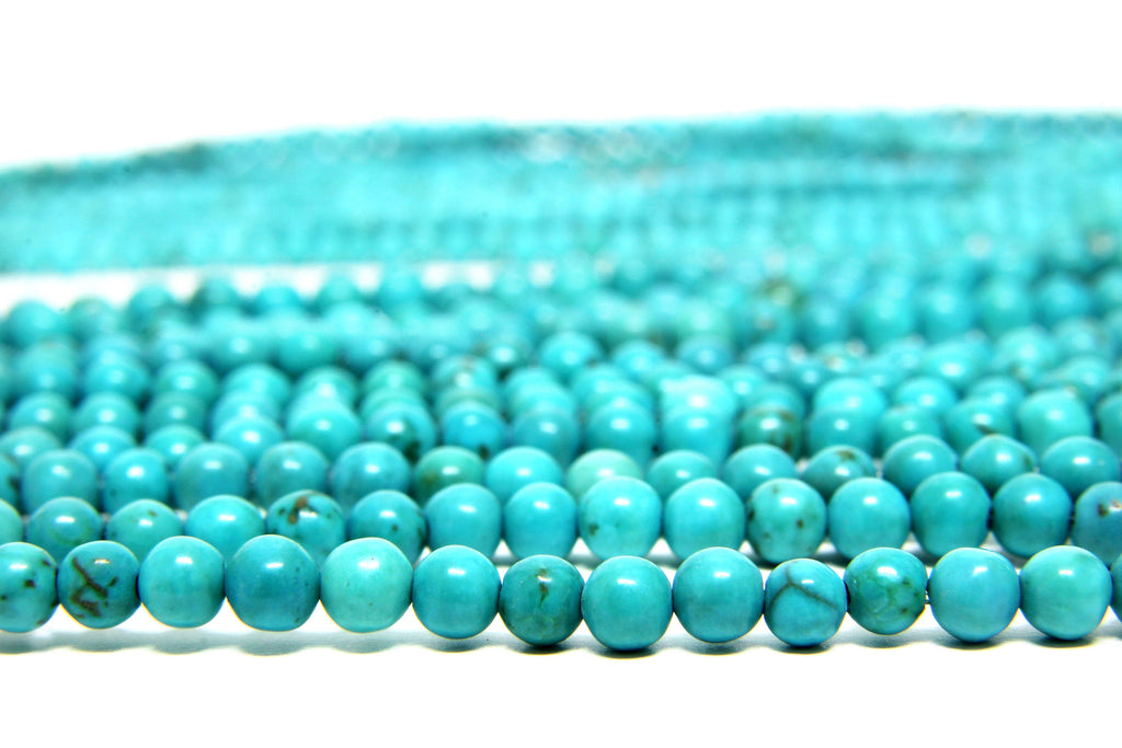Natural Turquoise Magnesite Smooth Gemstone Bulk Beads 2mm 3mm 6mm 8mm 10mm 12mm