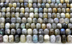 6x10mm Rondelle Natural Labradorite Faceted Gemstone Loose Beads Jewelry Making