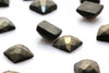 8x8mm AA Square Natural Pyrite Faceted Cabochon Loose Gemstone Jewelry Making