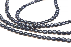 Blue Goldstone Coin Beads 10mm Loose Faceted Gemstone DIY Crafts Jewelry Supply