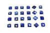 Natural Lapis Lazuli Gemstone Faceted Cabochon Cut AA Loose Square Gem Wholesale