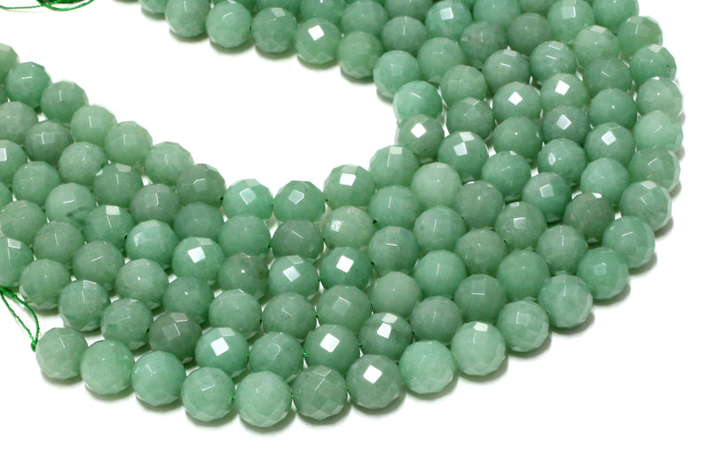 Natural Stone Faceted Green Aventurine Beads For Jewelry Making 16