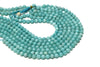Blue Round Amazonite Gemstone Loose Faceted Strand Beads 4mm 6mm 8mm 10mm 12mm