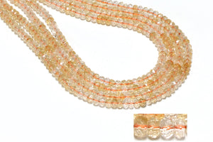 Citrine Beads Rondelle Faceted Natural Loose Gemstone Jewelry Making Wholesale