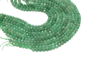 Faceted Natural Aventurine Gemstone Round Loose Beads Bulk Sale Jewelry Making