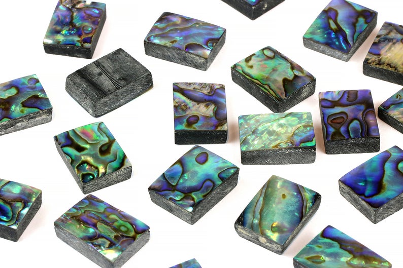 Abalone Gemstone Rectangle 13x18mm Smooth Loose Cabochon Jewelry Making Supplies