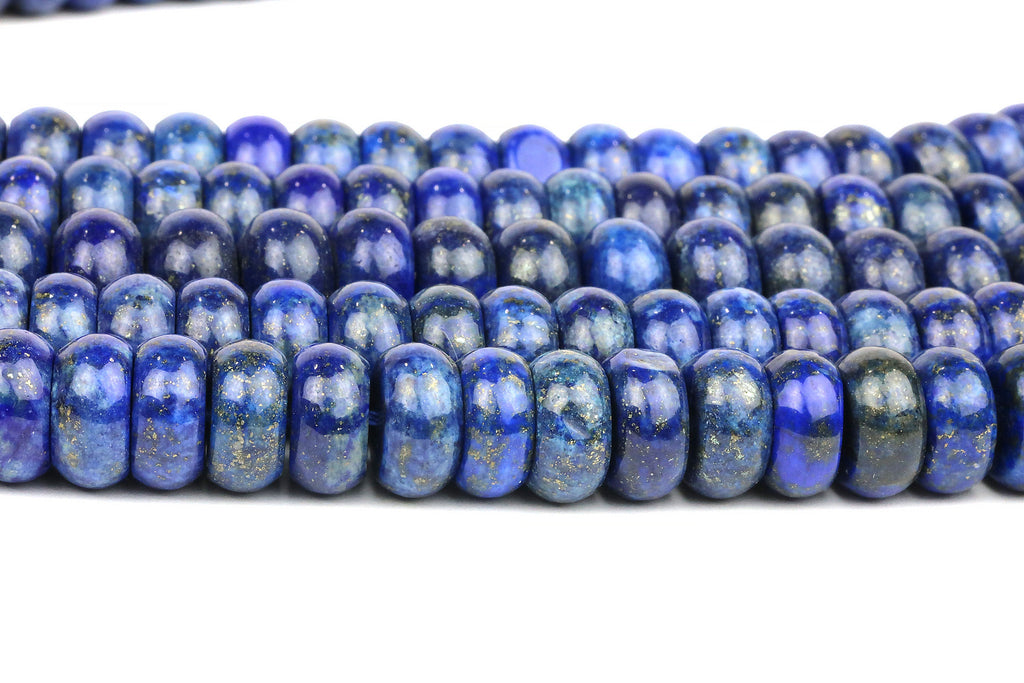 Natural Lapis Lazuli Beads Large Rondelle Loose Gemstone Jewelry Making Supplies