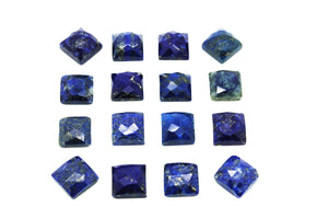 Natural Square Lapis Lazuli Loose Faceted Cabochon DIY Jewelry Making Gemstone