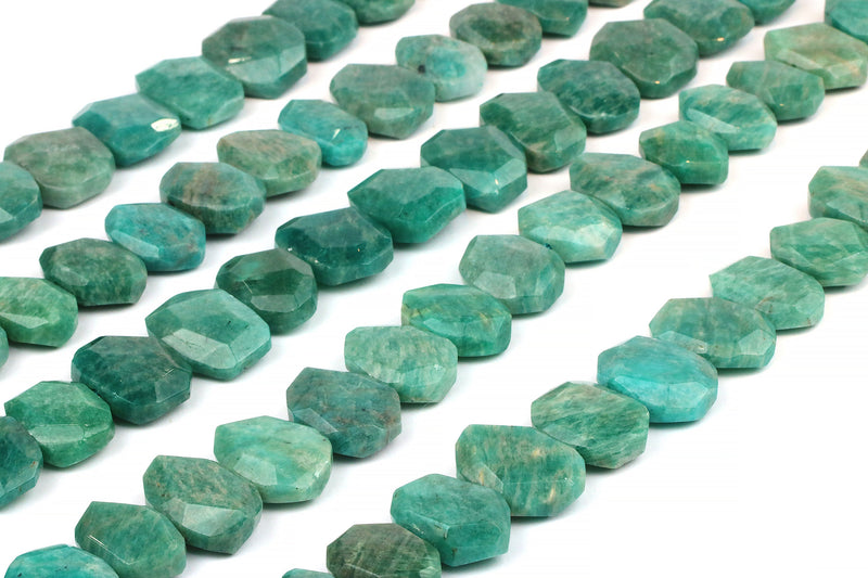 Natural Russian Amazonite Gemstone Nugget Beads Faceted Wholesale 16