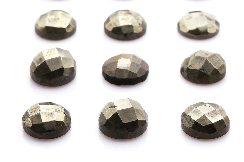 Gemstones - Marble Pyrite Round Beads 8mm