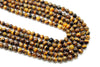 Natural 4mm Tiger Eye Beads Faceted Loose Spacer Gemstone Jewelry Beading Supply