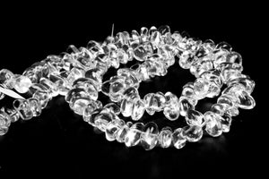 Natural Crystal Quartz Drop Chip Beads Clear Loose Smooth Gemstone Wholesale DIY