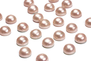 Round Freshwater Pink AA Pearl Cabochon Gemstone Loose Jewelry Making Supply