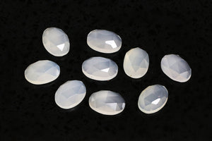 White Onyx Oval Gemstone Faceted Loose Checkercut Cabochon Wholesale DIY Jewelry