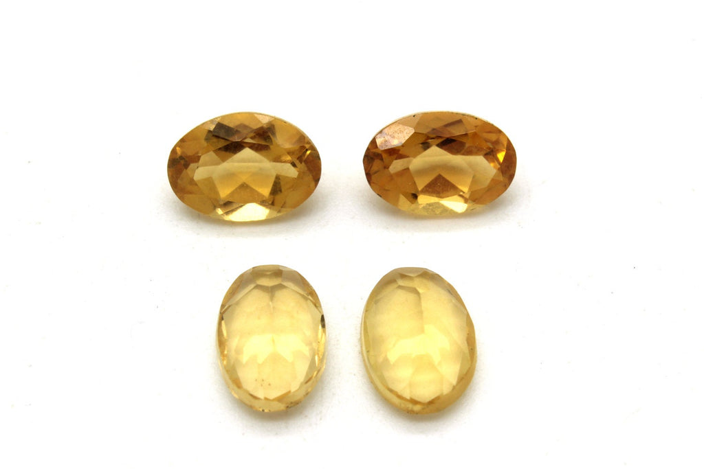 Natural Citrine AA Gemstone Loose Faceted Oval Yellow Transparent Wholesale Gem