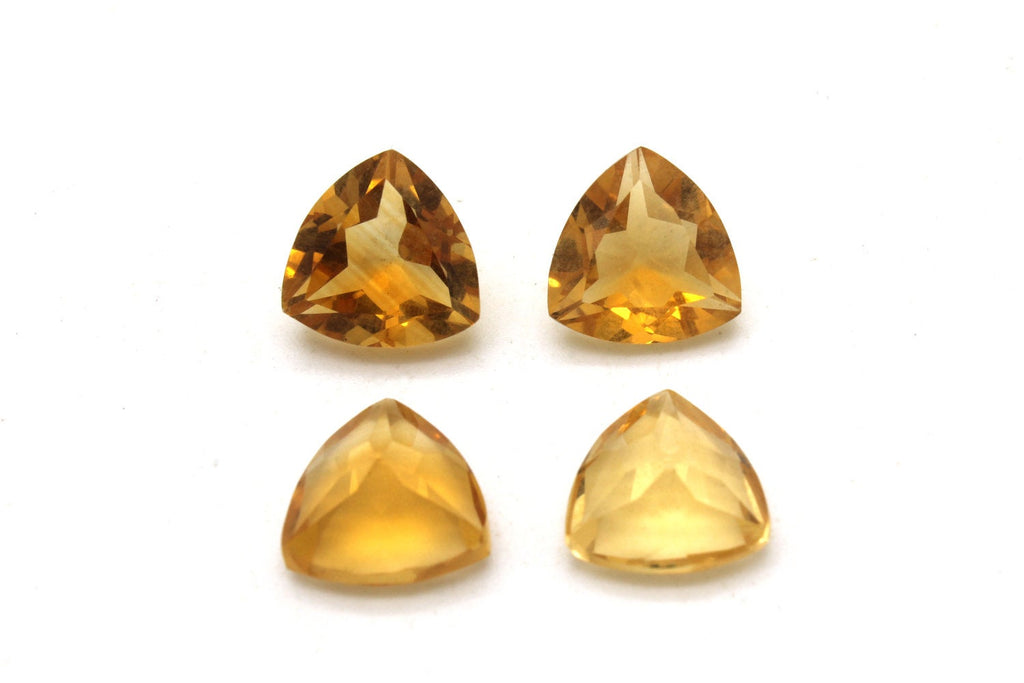 Natural AA Citrine Loose Trillion Quartz Gemstone Wholesale Crystal DIY Jewelry
