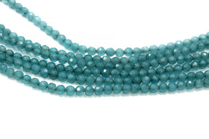 4mm Aqua Quartz Beads Loose Faceted Round Wholesale Gemstone DIY Jewelry Supply