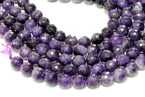 Amethyst Beads Gemstone Natural Round Loose Jewelry Making 4mm 6mm 8mm 10mm 14mm