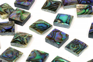 Square Abalone Gemstone 12x12mm Smooth Cabochon DIY Jewelry Supply AA Quality