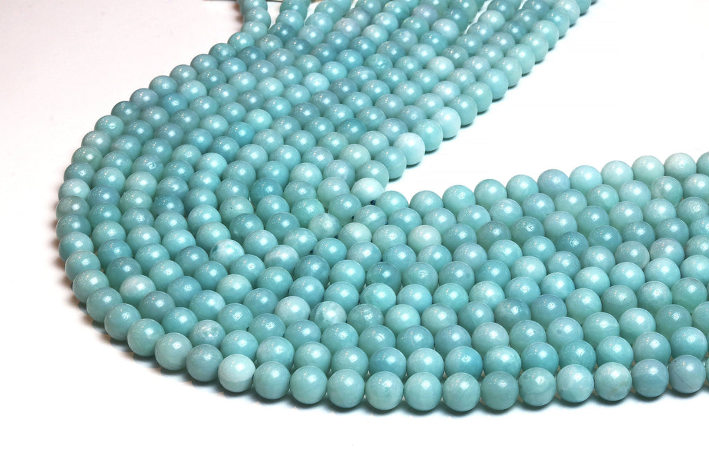 Smooth Amazonite Beads 4mm Round Loose Natural Gemstone Wholesale Jewelry Supply