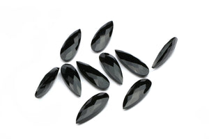 Long Black Onyx Gemstone Faceted Briolette Loose Wholesale Jewelry Making Supply