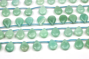 Natural Amazonite Tear Drop Beads Smooth Gemstone DIY Jewelry Supply 16" Strand