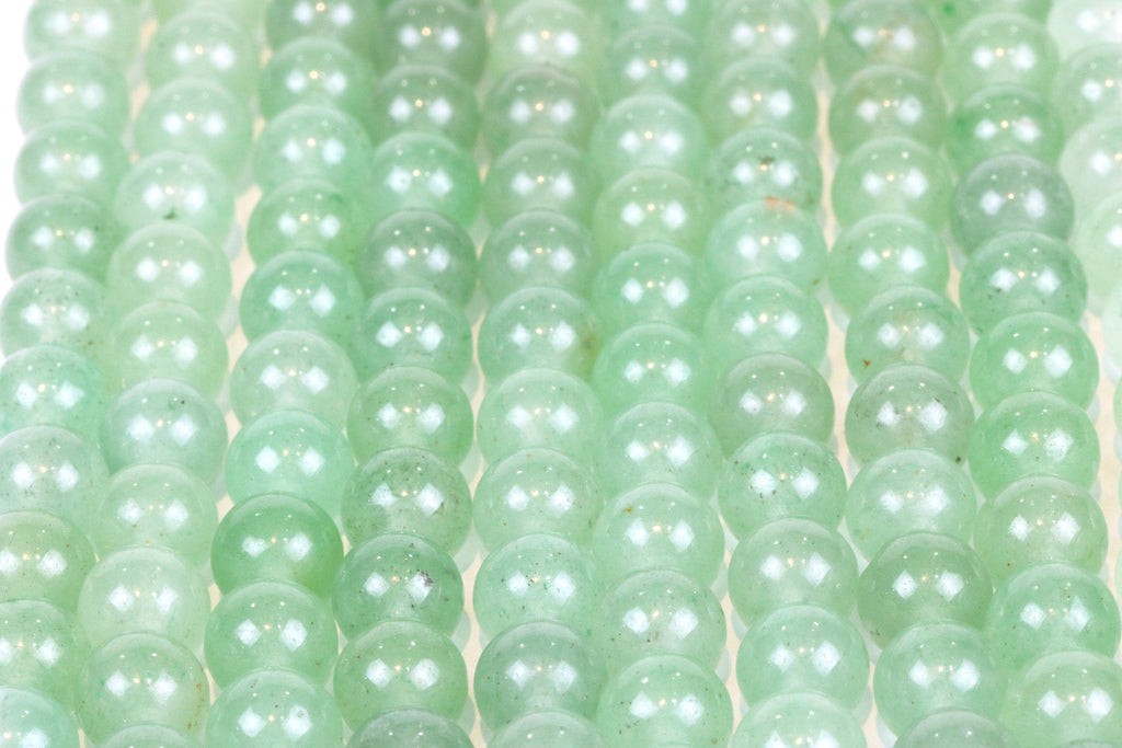 8mm Green Aventurine Smooth Large Beads Round Wholesale Stone Jewelry Gemstone