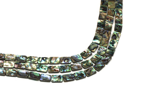 Natural Abalone Shell Loose Spacer Small Rectangle Gemstone Beads DIY Beadworks