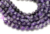 Round Amethyst Beads February Birth Stone Loose Faceted Gem Strand 4mm Gemstone