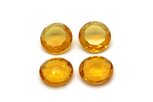 Natural Heated Faceted Citrine Loose Round November Gem Wholesale Jewelry Making
