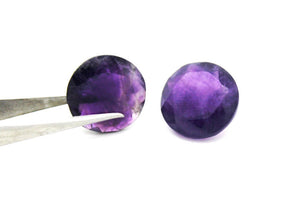 Small Round 10mm Amethyst February Birth Stone Purple Faceted Wholesale Gemstone