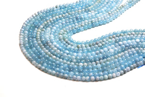 8mm Aquamarine Round Ball Beads Loose Smooth Gemstone Wholesale Jewelry Supply