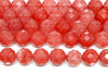 Cherry Quartz Beads Round 6mm Faceted Loose Gemstone Jewelry Making Craft Supply