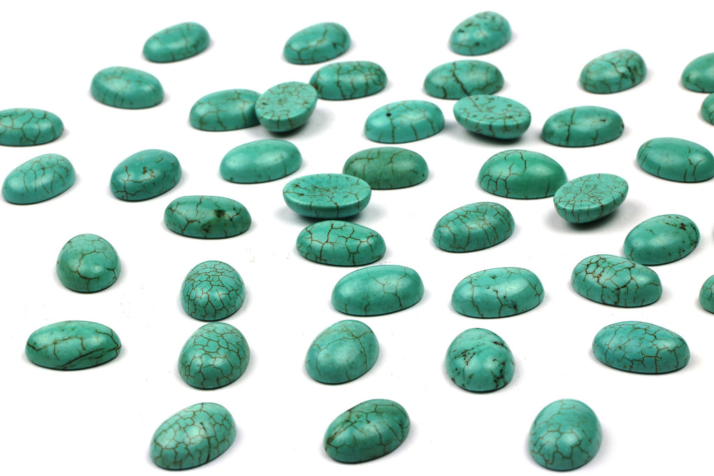 Oval Turquoise Magnesite Cabochon Gemstone Natural Cab Gem Jewelry Making