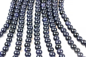 Dark Blue Goldstone 4mm Round Beads Loose Smooth Gemstone DIY Jewelry Supplies