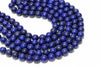 10mm Round Natural AA Lapis Lazuli Smooth Loose Blue Gemstone Beads 16" Strand
