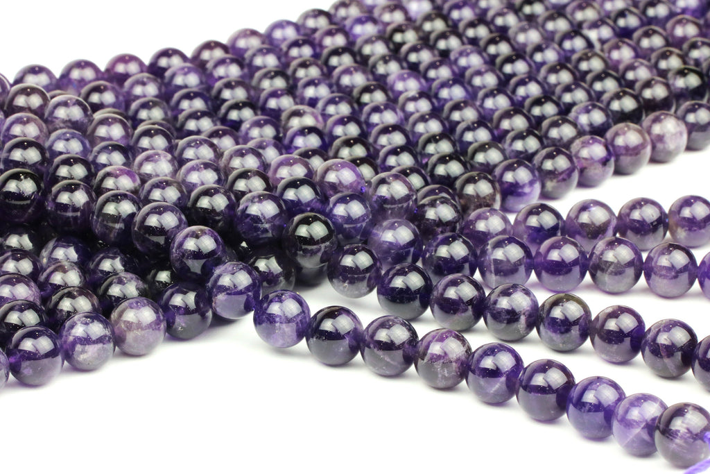 2mm Natural Amethyst Beads Loose Round Stone Smooth Jewelry Making DIY Gemstone