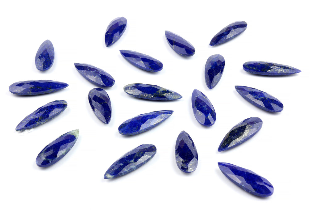 Lapis Lazuli Briolette Gemstone Faceted Teardrop Loose Gem September Birthstone