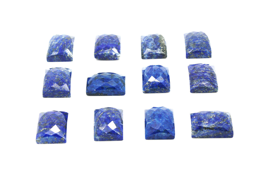 High Grade Lapis Lazuli Cabochon Natural Loose Rectangle Gemstone DIY Craft Gem